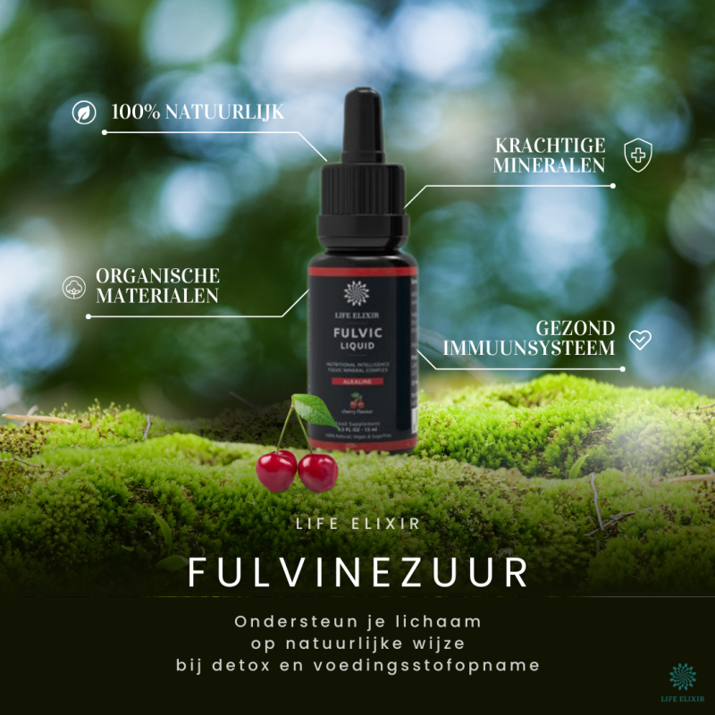 Fulvinezuur Kersensmaak 15 ml - Fulvinezuur online bestellen